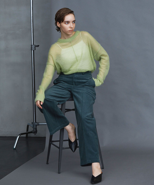 N.O.R.C（ノーク）の「コーデュロイストレートパンツ（その他パンツ・レディース・ライトグレー/グリーン/アイボリー・S/M）」の12枚目の写真