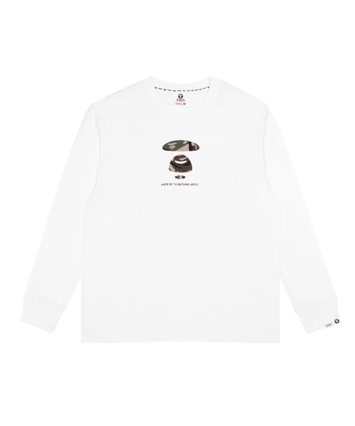 AAPE BY A BATHING APE(エーエイプバイアベイシングエイプ)の「AAPE LONG SLEEVE TEE(Tシャツ/カットソー・メンズ・ホワイト/ブラック・MEDIUM/SMALL/X-LARGE/XX-LARGE/LARGE)」の3枚目の写真