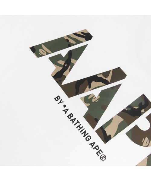 AAPE BY A BATHING APE(エーエイプバイアベイシングエイプ)の「AAPE LONG SLEEVE TEE(Tシャツ/カットソー・メンズ・ホワイト/ブラック・MEDIUM/SMALL/X-LARGE/XX-LARGE/LARGE)」の5枚目の写真