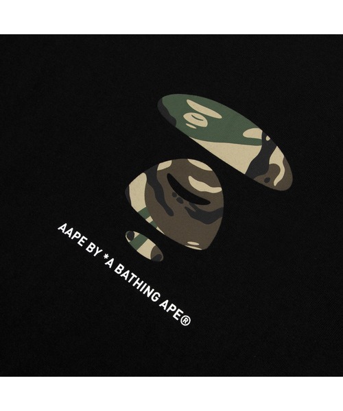 AAPE BY A BATHING APE(エーエイプバイアベイシングエイプ)の「AAPE LONG SLEEVE TEE(Tシャツ/カットソー・メンズ・ホワイト/ブラック・MEDIUM/SMALL/X-LARGE/XX-LARGE/LARGE)」の8枚目の写真