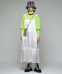 【MIDVEIN】サテン2WAYワンピース