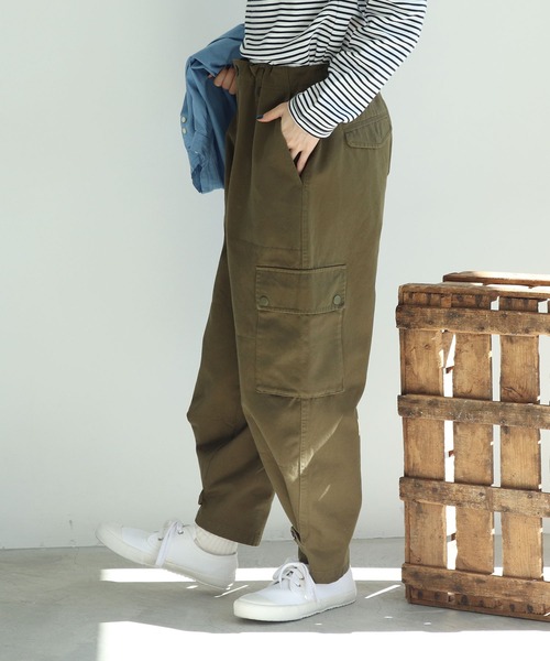 PAR ICI（パーリッシィ）の「ウエポン カーゴパンツ（カーゴパンツ・レディース・カーキ/ベージュ・FREE）」の6枚目の写真