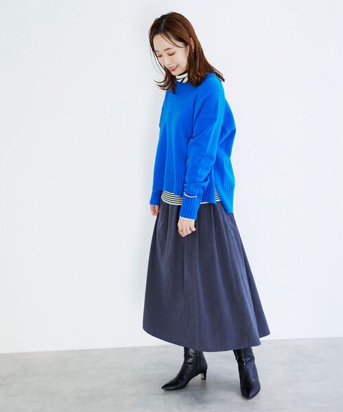 le.coeur blanc(ルクールブラン)の「フェイクスエードギャザースカート(スカート・レディース・イエロー/ラベンダー/ダークグレー・36/38)」の14枚目の写真