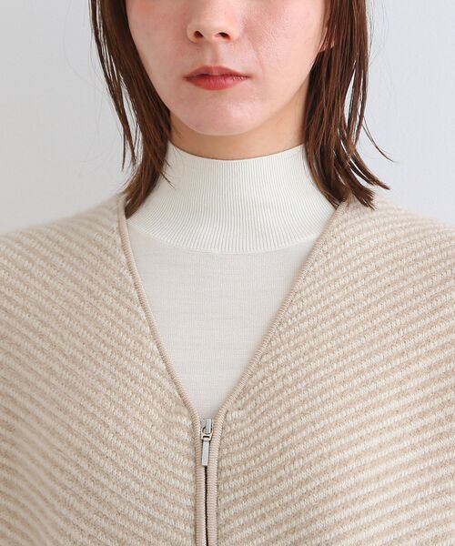 INDIVI(インディヴィ)の「◆【ライトアウター】シャギージャカードカーディガン(カーディガン/ボレロ・レディース・ブラック系1/ベージュ系1・05/13/15 /19/34/38)」の7枚目の写真