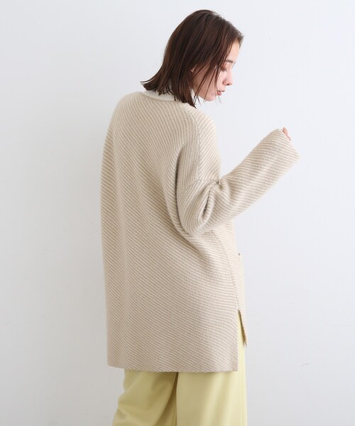 INDIVI(インディヴィ)の「◆【ライトアウター】シャギージャカードカーディガン(カーディガン/ボレロ・レディース・ブラック系1/ベージュ系1・05/13/15 /19/34/38)」の11枚目の写真