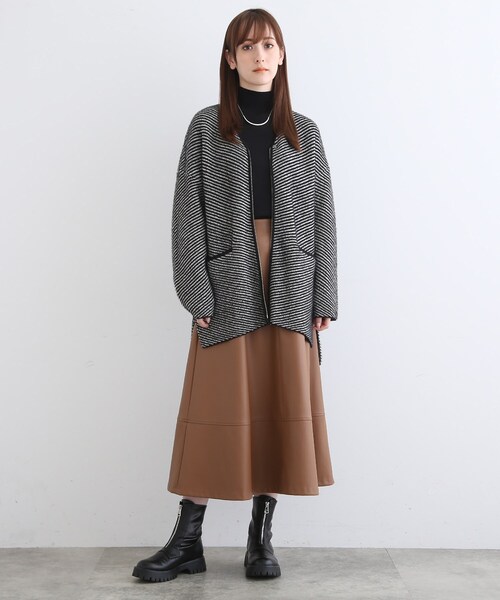 INDIVI(インディヴィ)の「◆【ライトアウター】シャギージャカードカーディガン(カーディガン/ボレロ・レディース・ブラック系1/ベージュ系1・05/13/15 /19/34/38)」の15枚目の写真