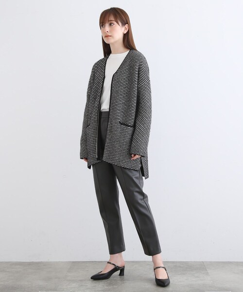 INDIVI(インディヴィ)の「◆【ライトアウター】シャギージャカードカーディガン(カーディガン/ボレロ・レディース・ブラック系1/ベージュ系1・05/13/15 /19/34/38)」の16枚目の写真