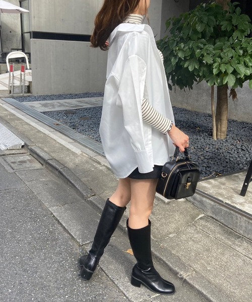 OLIVE des OLIVE(オリーブデオリーブ)の「マントスリーブシャツ(シャツ/ブラウス・レディース・ラベンダー/オフホワイト/ベージュ・FREE)」の10枚目の写真