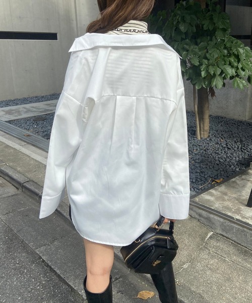 OLIVE des OLIVE(オリーブデオリーブ)の「マントスリーブシャツ(シャツ/ブラウス・レディース・ラベンダー/オフホワイト/ベージュ・FREE)」の14枚目の写真