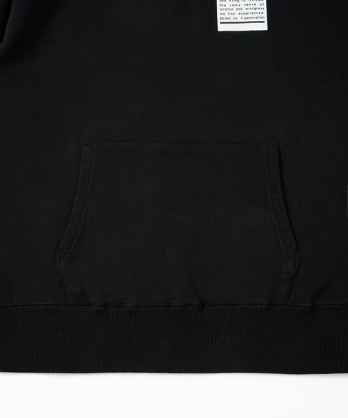 X-girl(エックスガール)の「WORDS FACE SWEAT HOODIE(パーカー・レディース・アッシュグレー/ブラック・S/M/L/XL)」の7枚目の写真