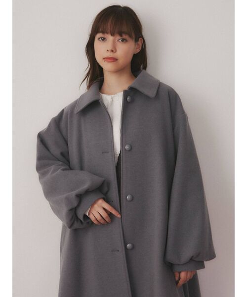 merry jenny（メリージェニー）の「ギャザースリーブAラインコート（その他アウター・レディース・ブラック/ブルー/ブラウン・FREE）」の9枚目の写真