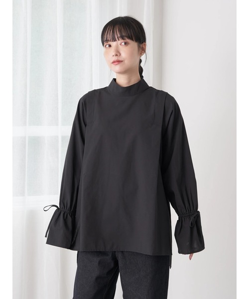 earth music&ecology（アースミュージックアンドエコロジー）の「ショルダータックレイヤードシャツ（シャツ/ブラウス・レディース・オフホワイト/ブラック/ストライプ・FREE）」の15枚目の写真