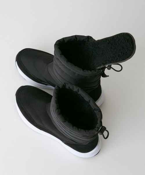 welleg（ウェレッグ）の「防寒 撥水加工 スノーブーツ（ブーツ・レディース・アイボリー/ブラック/ブラック系その他・40/38/39/41/36/37）」の8枚目の写真