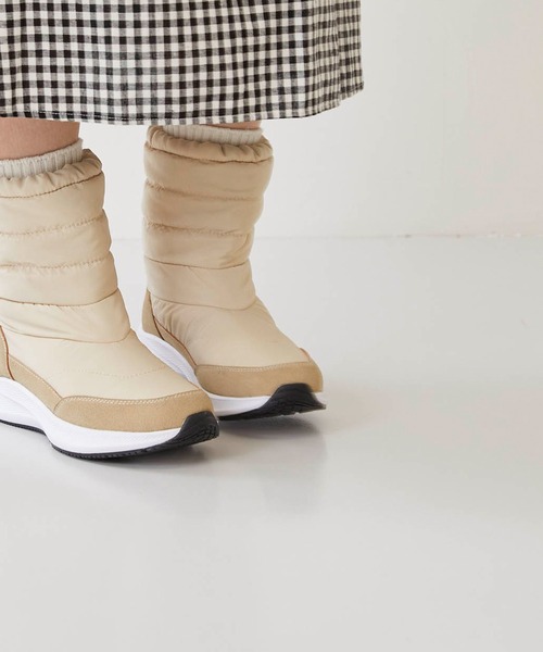 welleg（ウェレッグ）の「防寒 撥水加工 スノーブーツ（ブーツ・レディース・アイボリー/ブラック/ブラック系その他・40/38/39/41/36/37）」の19枚目の写真