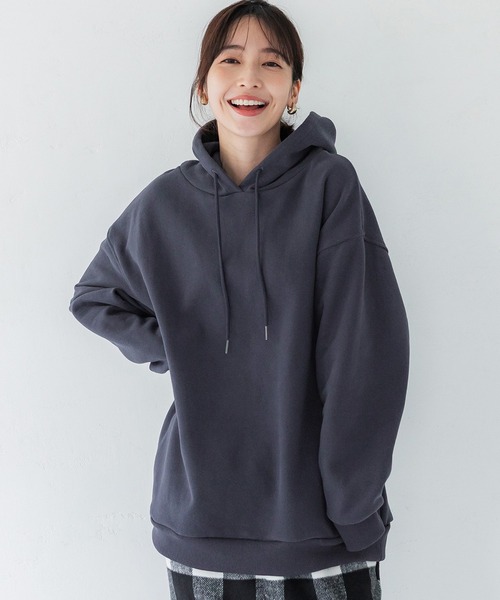 coca(coca)(コカ)の「ふあふあサイドポケットパーカー(パーカー・レディース・ワイン/ネイビー・M/L)」の2枚目の写真