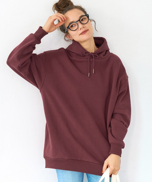 coca(coca)(コカ)の「ふあふあサイドポケットパーカー(パーカー・レディース・ワイン/ネイビー・M/L)」の1枚目の写真