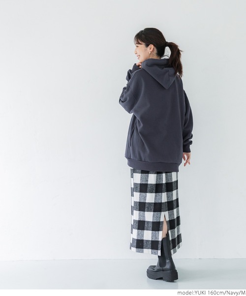coca(coca)(コカ)の「ふあふあサイドポケットパーカー(パーカー・レディース・ワイン/ネイビー・M/L)」の5枚目の写真