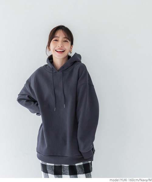 coca(coca)(コカ)の「ふあふあサイドポケットパーカー(パーカー・レディース・ワイン/ネイビー・M/L)」の6枚目の写真