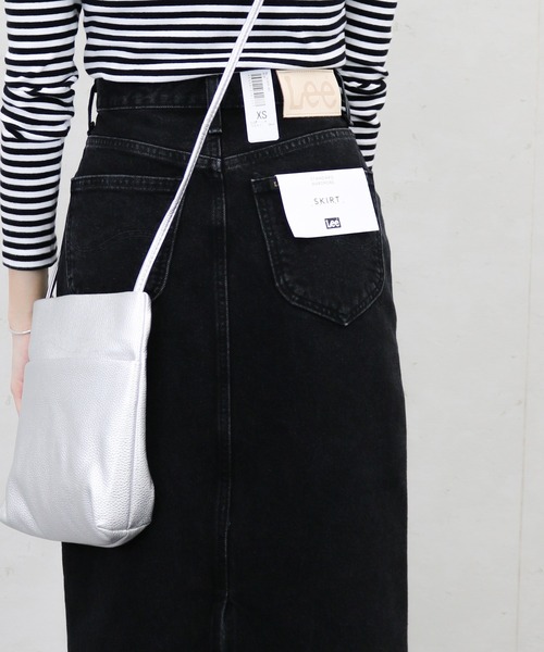 Lee（リー）の「Lee/リー　デニムバックスリットスカート（スカート・レディース・ブラック系/ライトインディゴブルー/インディゴブルー・SMALL/X-SMALL/MEDIUM）」の9枚目の写真