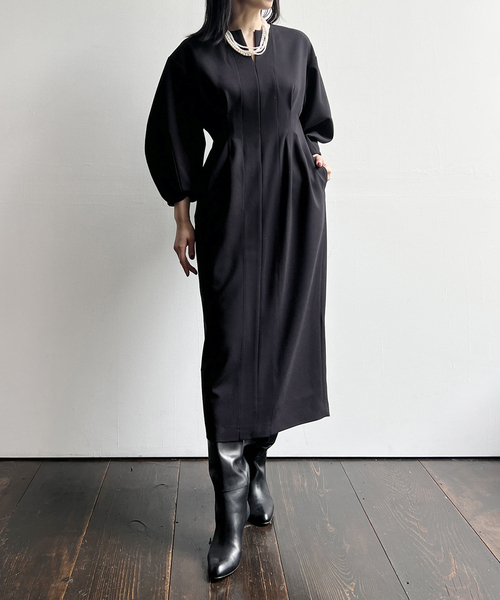 ヴェルメイユパーイエナ　CARREMANウエストシェイプワンピース　40大きい VERMEIL par iena（ヴェルメイユパーイエナ）の「CARREMAN ウエスト