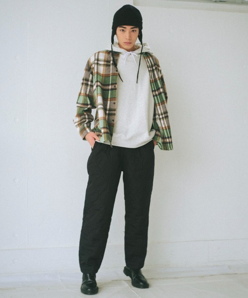 WHIMSIC（ウィムジック）の「【UNISEX】フランネルチェックレギュラーカラーシャツ 2（シャツ/ブラウス・メンズ・ブラウン/ミント/ブラック・FREE）」の10枚目の写真