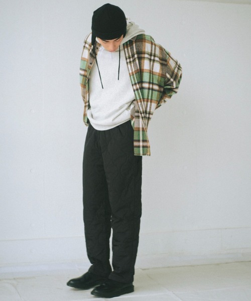 WHIMSIC（ウィムジック）の「【UNISEX】フランネルチェックレギュラーカラーシャツ 2（シャツ/ブラウス・メンズ・ブラウン/ミント/ブラック・FREE）」の14枚目の写真