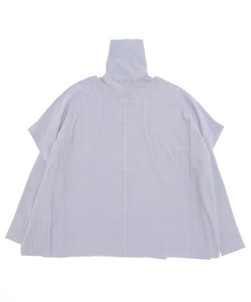 Te chichi(テチチ)の「前後2wayベスト×タートルネックニットセット(アンサンブル・レディース・ベージュ/ブルー/オフホワイト・フリ-)」の4枚目の写真