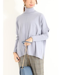 Te chichi | 前後2wayベスト×タートルネックニットセット(アンサンブル)