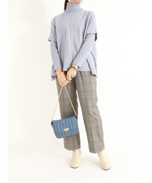 Te chichi(テチチ)の「前後2wayベスト×タートルネックニットセット(アンサンブル・レディース・ベージュ/ブルー/オフホワイト・フリ-)」の8枚目の写真