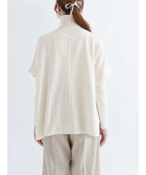 Te chichi(テチチ)の「前後2wayベスト×タートルネックニットセット(アンサンブル・レディース・ベージュ/ブルー/オフホワイト・フリ-)」の12枚目の写真