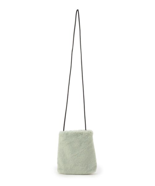 ITS'DEMO（イッツデモ）の「【WEB限定/コンパクトシルエット/入口マグネット/ファスナーポケットアリ】フェイクファーポシェット（ショルダーバッグ・レディース・グレー/ブラック/グリーン/ベージュ/オレンジ/ブルー/ブラック系1/ブラウン系1・00）」の6枚目の写真