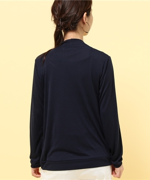 GIORDANO（ジョルダーノ）の「[GIORDANO]レギュラーサマートッパーカーディガン（カーディガン/ボレロ・レディース・グレー/ベージュ/ブルー/ネイビー・FREE）」の8枚目の写真