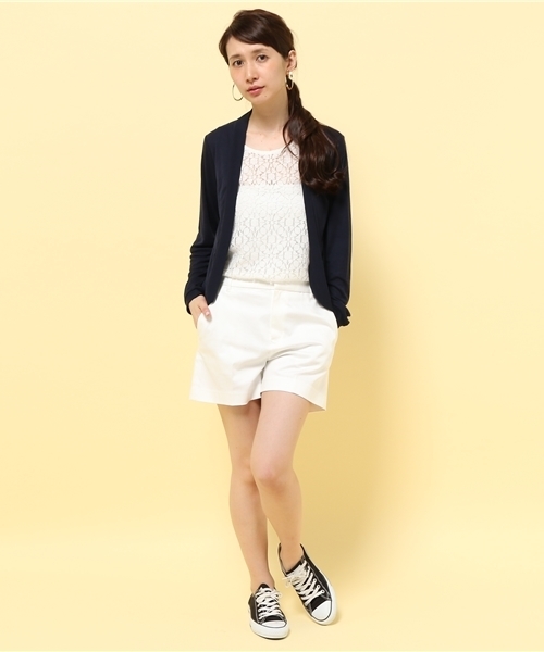 GIORDANO（ジョルダーノ）の「[GIORDANO]レギュラーサマートッパーカーディガン（カーディガン/ボレロ・レディース・グレー/ベージュ/ブルー/ネイビー・FREE）」の9枚目の写真