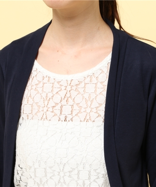 GIORDANO（ジョルダーノ）の「[GIORDANO]レギュラーサマートッパーカーディガン（カーディガン/ボレロ・レディース・グレー/ベージュ/ブルー/ネイビー・FREE）」の10枚目の写真