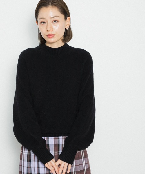 URBAN RESEARCH Sonny Label(アーバンリサーチサニーレーベル)の「起毛モックネックドルマンプルオーバー(ニット/セーター・レディース・ベージュ/ミント/ブラック/ブルー・FREE)」の1枚目の写真