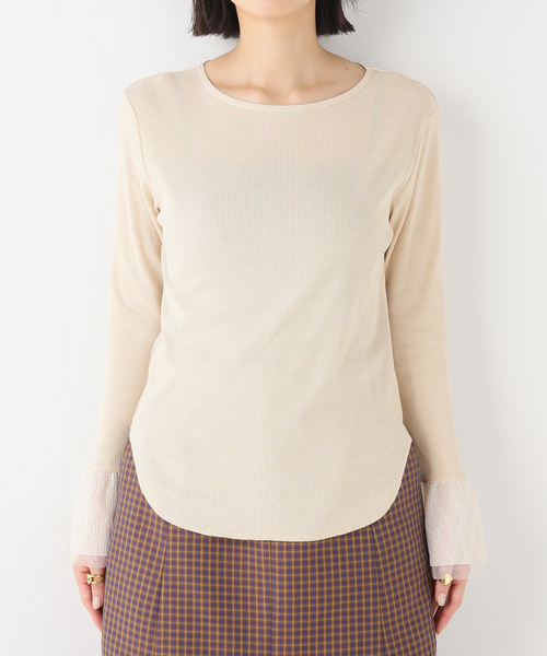 SLOBE IENA（スローブイエナ）の「フリルスリーブロンTEE（T