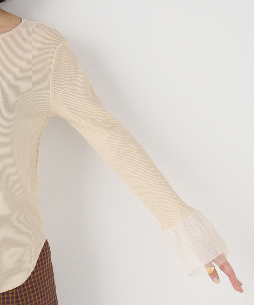 SLOBE IENA（スローブイエナ）の「フリルスリーブロンTEE（T