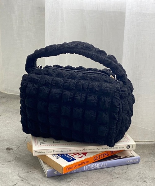 WEGO（ウィゴー）の「WEGO/ポップコーン2wayミニショルダー（ショルダーバッグ・レディース・グリーン系その他/ブラック/サックスブルー/オフホワイト・FREE）」の3枚目の写真