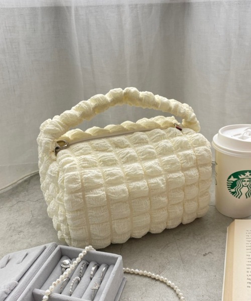 WEGO（ウィゴー）の「WEGO/ポップコーン2wayミニショルダー（ショルダーバッグ・レディース・グリーン系その他/ブラック/サックスブルー/オフホワイト・FREE）」の16枚目の写真