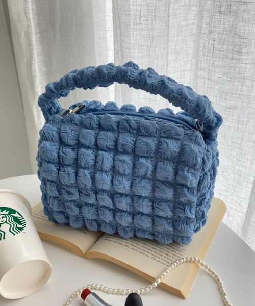 WEGO（ウィゴー）の「WEGO/ポップコーン2wayミニショルダー（ショルダーバッグ・レディース・グリーン系その他/ブラック/サックスブルー/オフホワイト・FREE）」の17枚目の写真