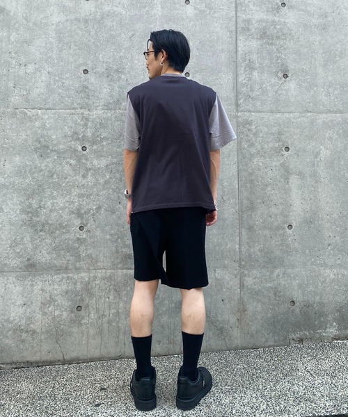 Coohem（コーヘン）の「【COOHEM / コーヘン】KNIT SIDELINE T-SHIRT / ニットサイドラインTシャツ（Tシャツ/カットソー・メンズ・グレー・M）」の10枚目の写真