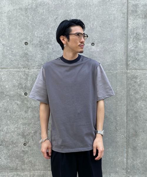 Coohem（コーヘン）の「【COOHEM / コーヘン】KNIT SIDELINE T-SHIRT / ニットサイドラインTシャツ（Tシャツ/カットソー・メンズ・グレー・M）」の5枚目の写真