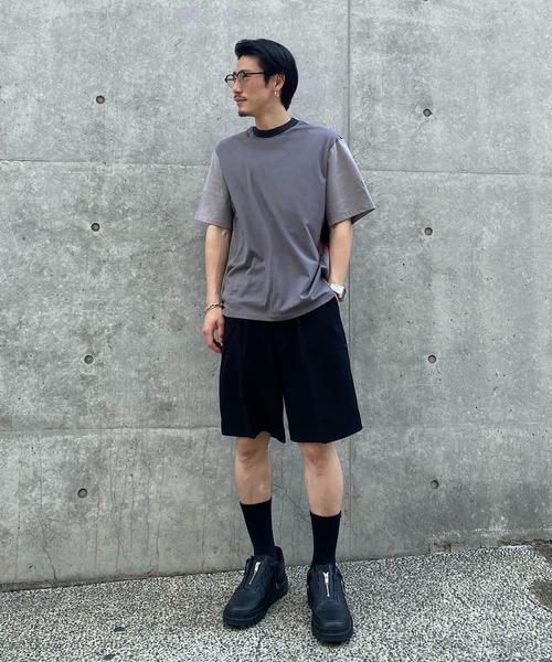 Coohem（コーヘン）の「【COOHEM / コーヘン】KNIT SIDELINE T-SHIRT / ニットサイドラインTシャツ（Tシャツ/カットソー・メンズ・グレー・M）」の7枚目の写真