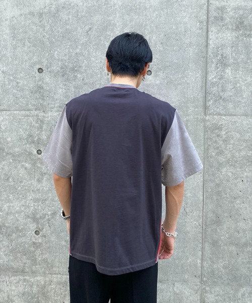 Coohem（コーヘン）の「【COOHEM / コーヘン】KNIT SIDELINE T-SHIRT / ニットサイドラインTシャツ（Tシャツ/カットソー・メンズ・グレー・M）」の12枚目の写真