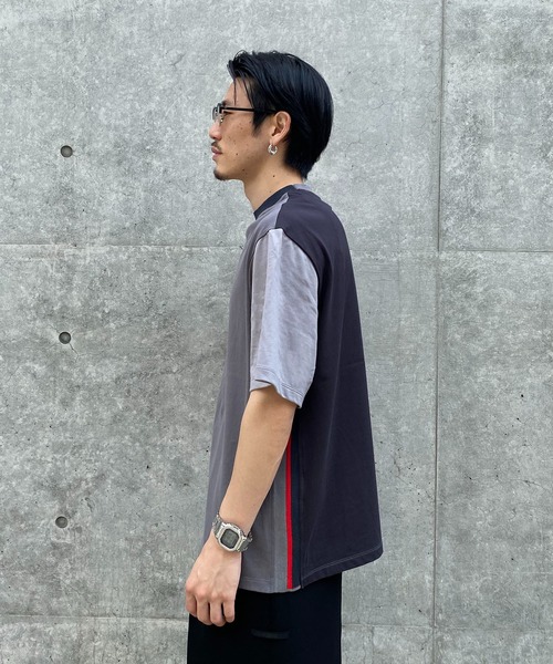 Coohem（コーヘン）の「【COOHEM / コーヘン】KNIT SIDELINE T-SHIRT / ニットサイドラインTシャツ（Tシャツ/カットソー・メンズ・グレー・M）」の11枚目の写真