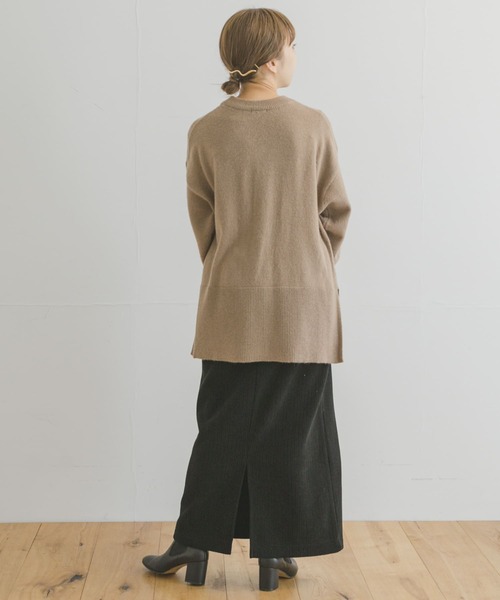 ITEMS URBANRESEARCH(アイテムズ アーバンリサーチ)の「クルーネックルーズニット(ニット/セーター・レディース・モカ/ミント/グレー系その他/パープル系その他・FREE)」の7枚目の写真