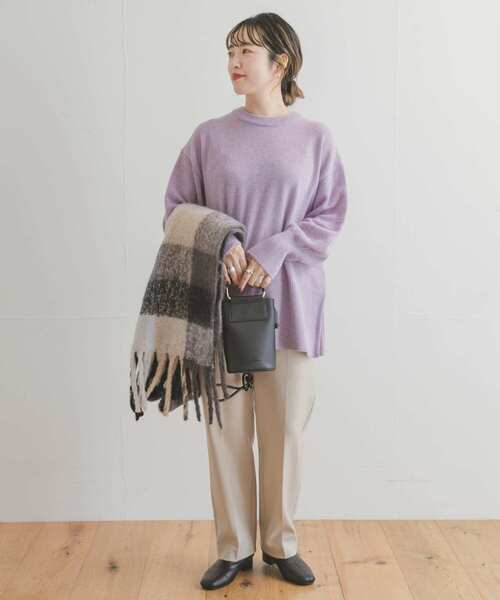 ITEMS URBANRESEARCH(アイテムズ アーバンリサーチ)の「クルーネックルーズニット(ニット/セーター・レディース・モカ/ミント/グレー系その他/パープル系その他・FREE)」の18枚目の写真