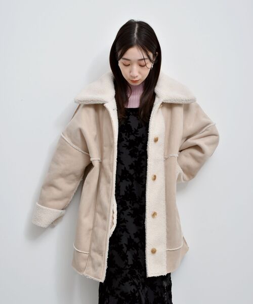 RETRO GIRL(レトロガール)の「BIGボアムートンコート(その他アウター・レディース・ブラウン/ブラック/ナチュラル・FREE)」の17枚目の写真