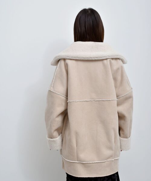 RETRO GIRL(レトロガール)の「BIGボアムートンコート(その他アウター・レディース・ブラウン/ブラック/ナチュラル・FREE)」の9枚目の写真