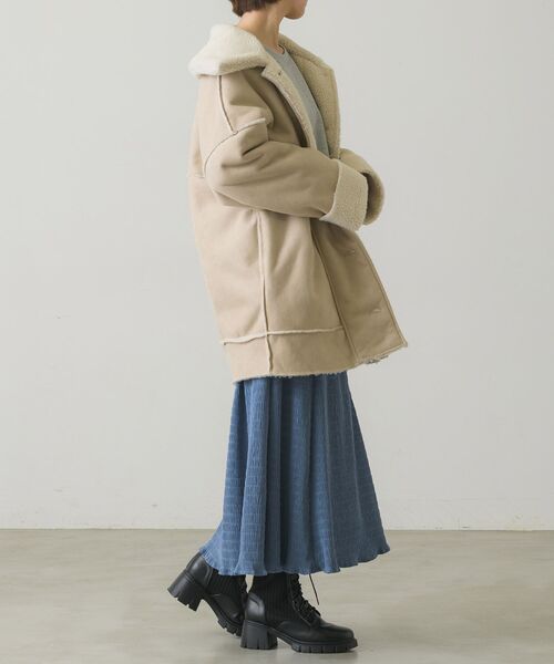 RETRO GIRL(レトロガール)の「BIGボアムートンコート(その他アウター・レディース・ブラウン/ブラック/ナチュラル・FREE)」の10枚目の写真